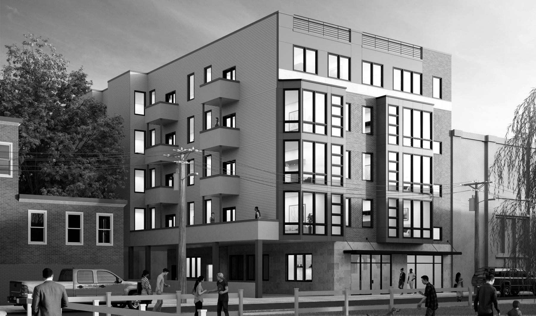 1539 N 26th St black and white - Exterior Renderings